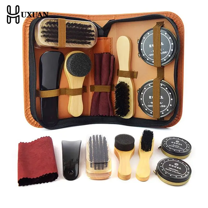 1Set Pro Shoes Care Kit Portable For Boots Sneakers Cleaning