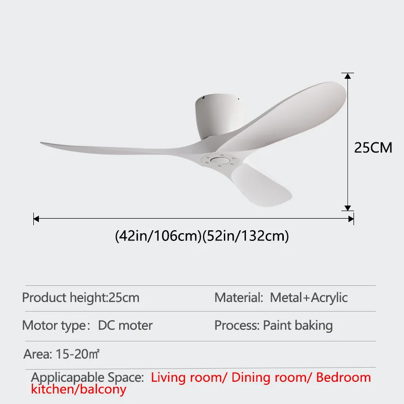 

Винтажный потолочный вентилятор INTELLIGENT FAN 36/42/52 дюйма