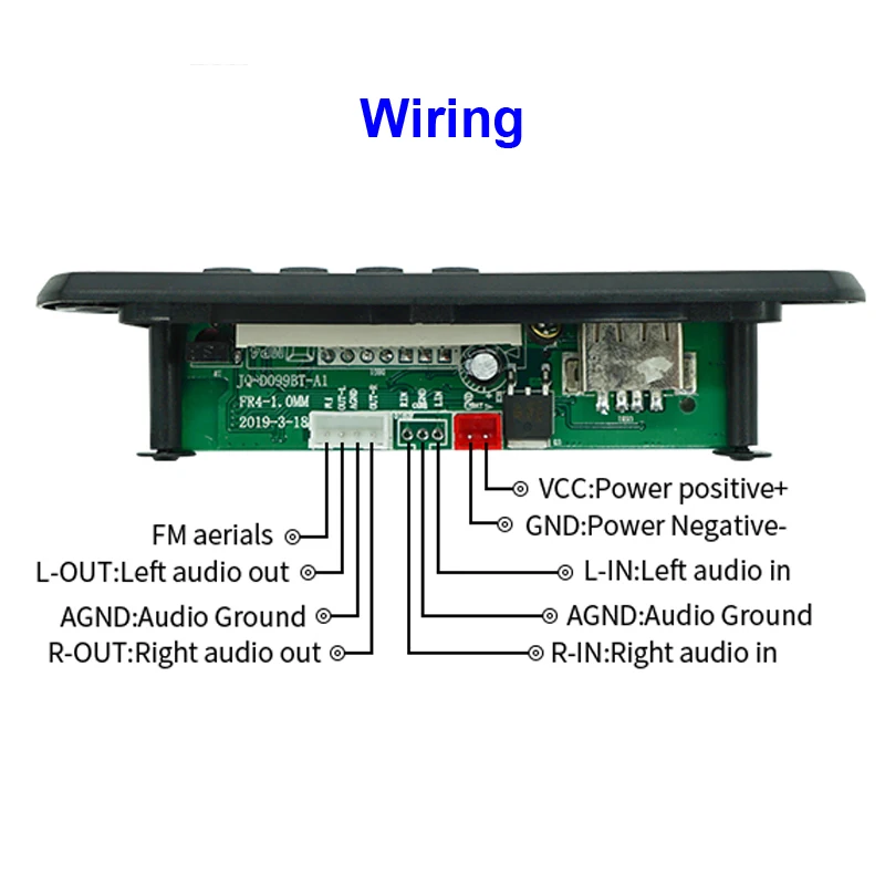 Bluetooth 5.0 MP3/WMA/WAV/APE/FLAC Decoder Board Car Audio USB TF FM Radio Module MP3 Music Player |