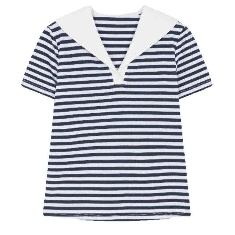 Женская футболка в стиле пэчворк летняя Минималистичная полоску с коротким