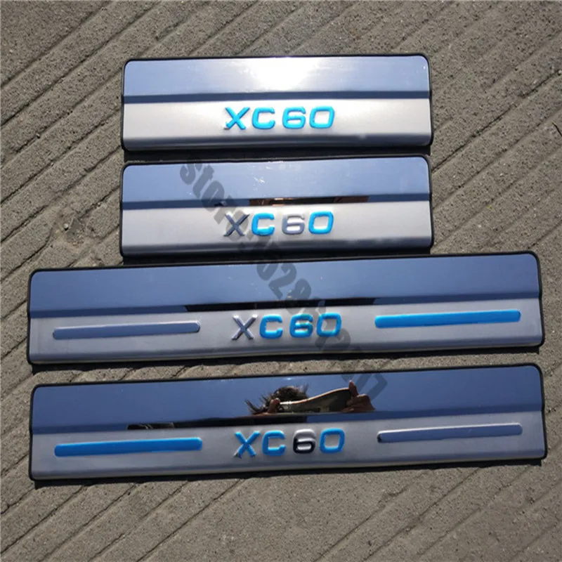 

4PCS/SET high quality stainless steel Car door cover outside door sill plate for VOLVO XC60 2009-2017 Car Styling
