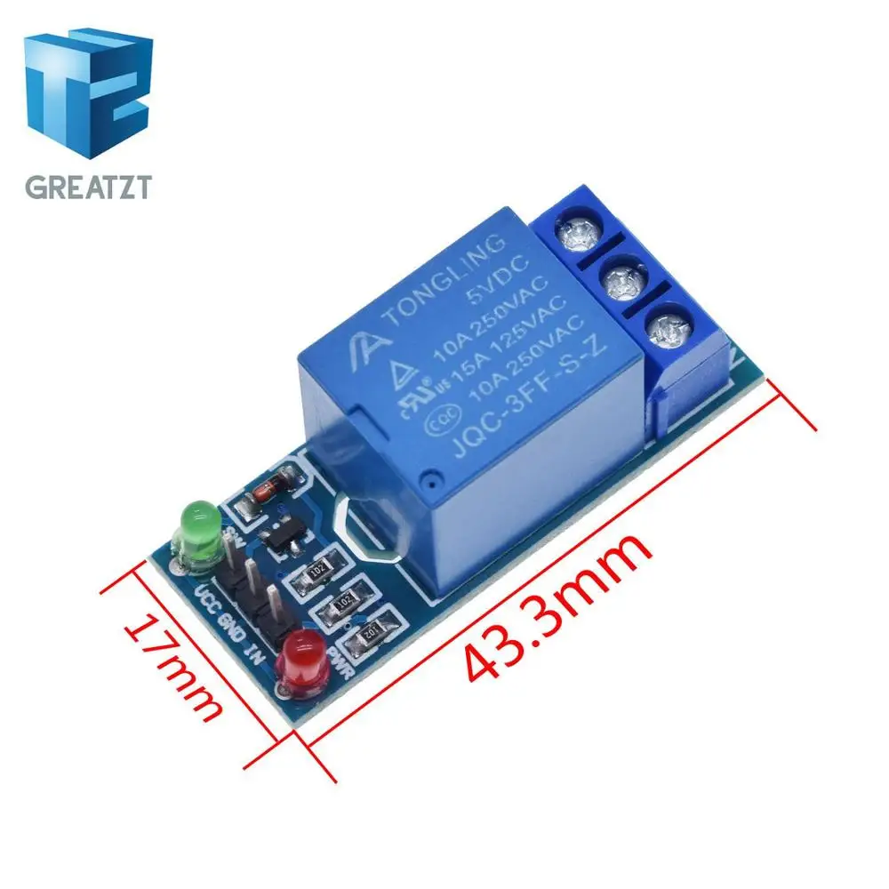 Релейный модуль GREATZT 5 в 1 2 4 6 8 каналов с оптроном. выход /2 /4/ релейный 12 В для arduino blue