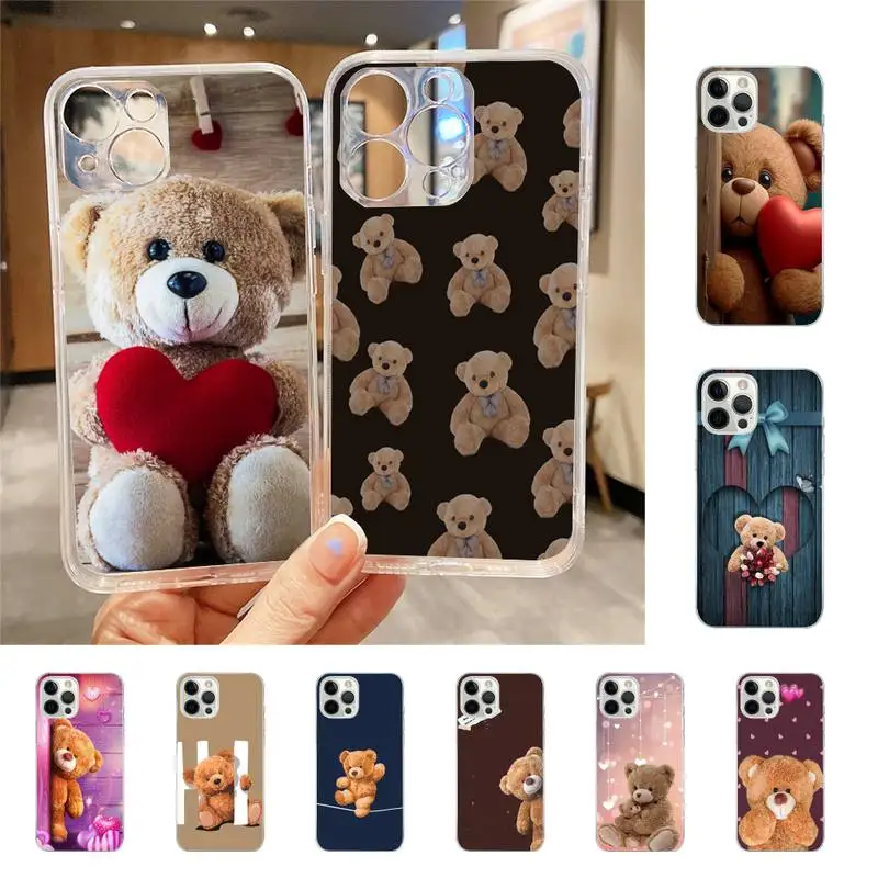 

Teddy Bear Phone Case For Iphone 7 8 Plus X Xr Xs 11 12 13 Se2020 Mini Mobile Iphones 14 Pro Max Case