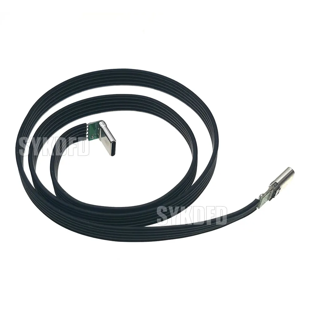 1 шт. USB C-кабель папа-папа с плоским локтем высокоскоростная зарядка и