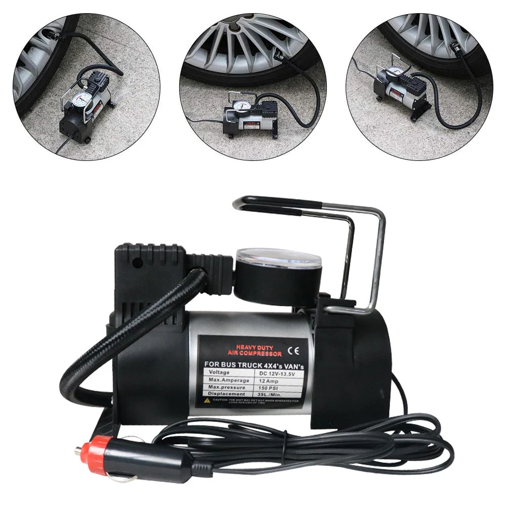 Heavy Duty Car Pump Electric Tire Inflator Car Motorcycle Bicycles Ball Care Tool