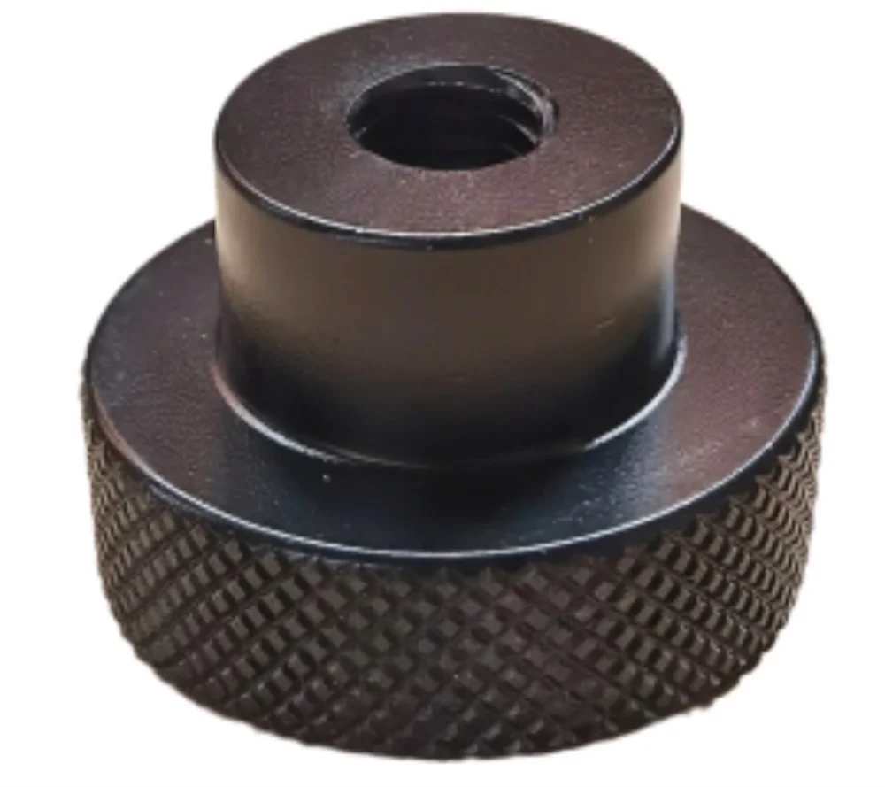 

2pcs OD:50mm Screw Thread Knob Round Knurling For Black Aluminum Hand Wheel Slide