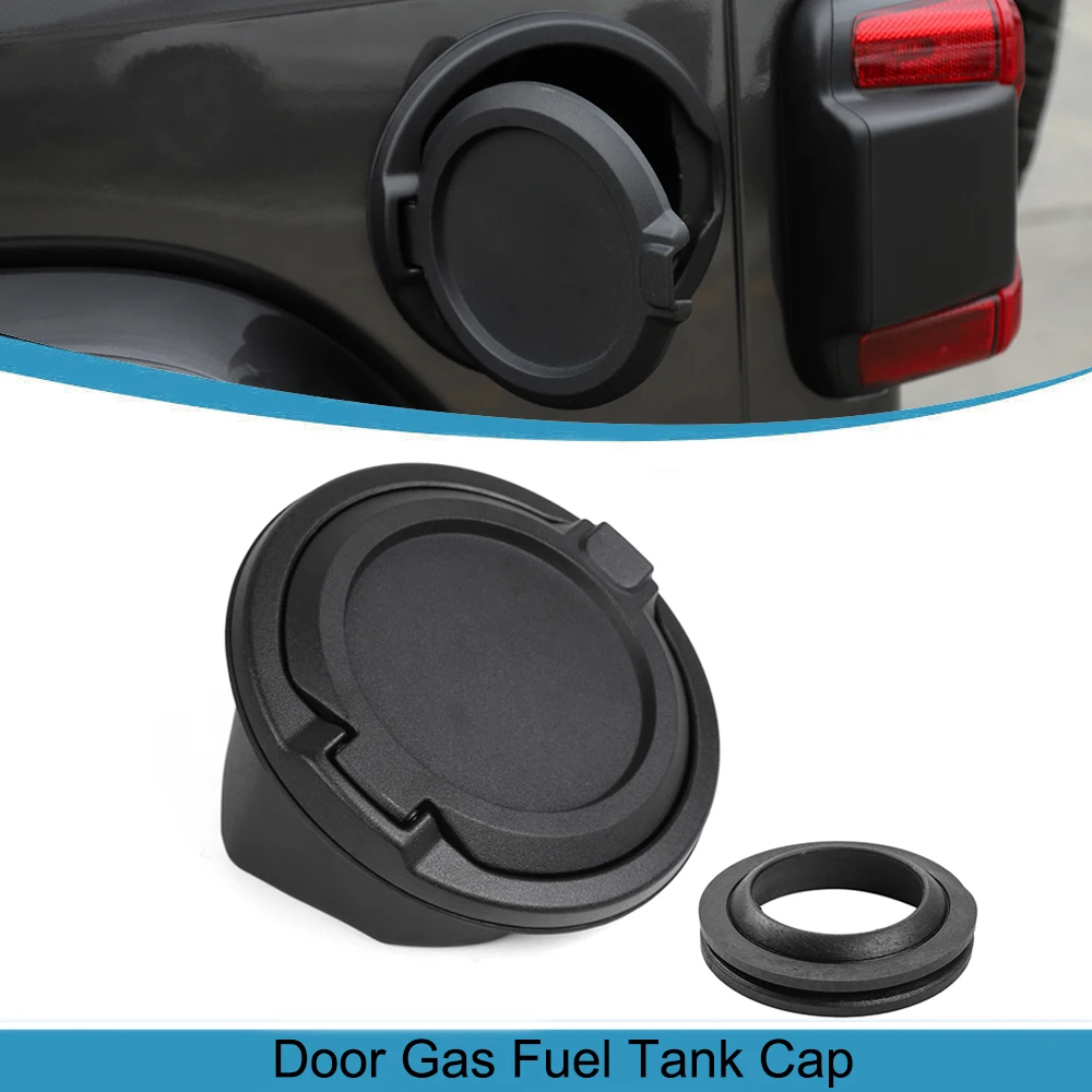 

Car Door Gas Fuel Tank Cap Decal Cover with Rubber Gasket Ring for Jeep Wrangler JL 2018 2019 2020 2021 2022 External Accessory