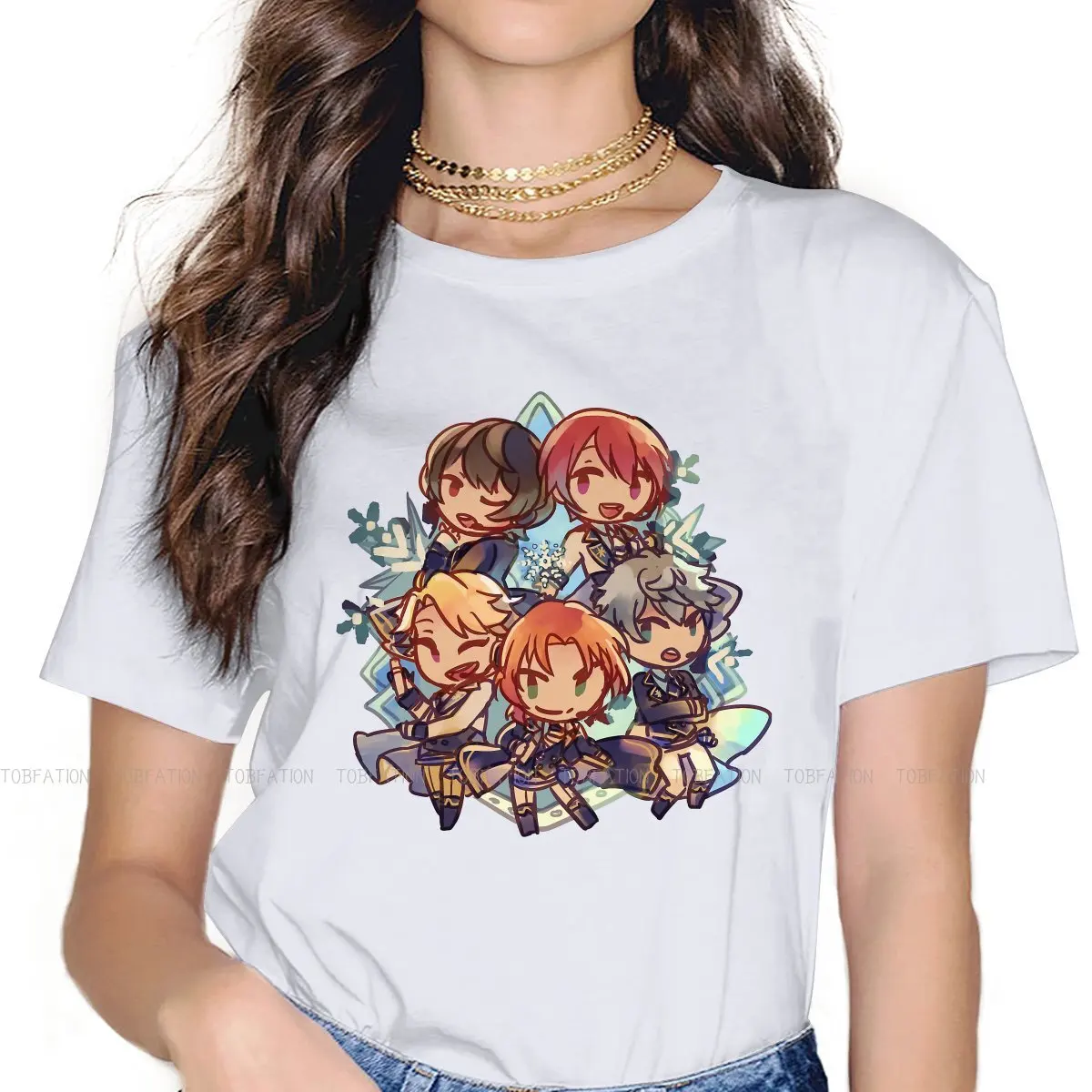 

Enstars Knights Star Fest Female Shirts Ensemble Stars Akehoshi Subaru Game Plus size Vintage Women Clothes Harajuku Casual