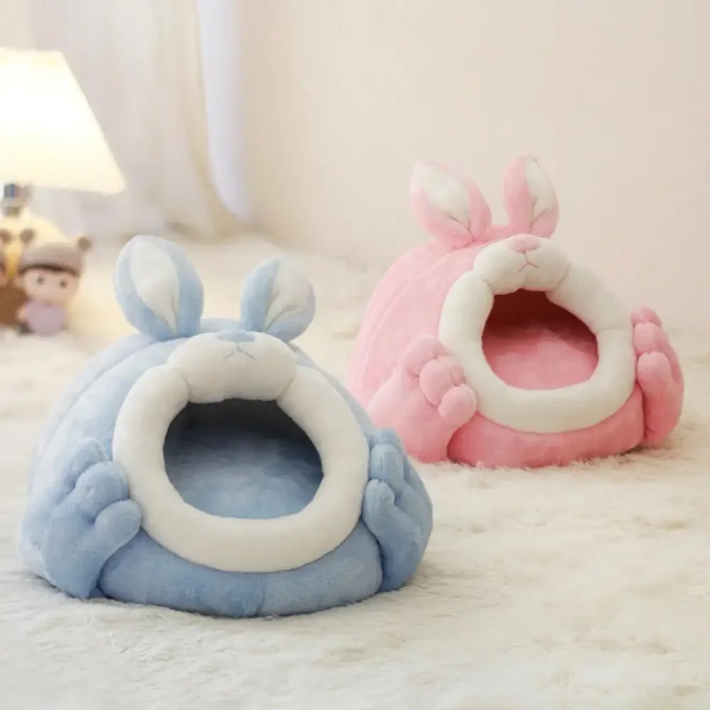 Домик для хомяка в форме кролика убежище съемная подушка спальная клетка морская