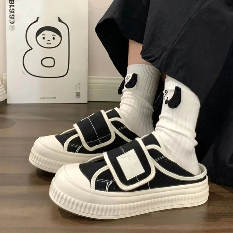 Warrior Canvas Platform Sports Shoes Woman Originality Brand Hook & Loop Women's Shoes Summer 2023 Fashion Walking Skateboard