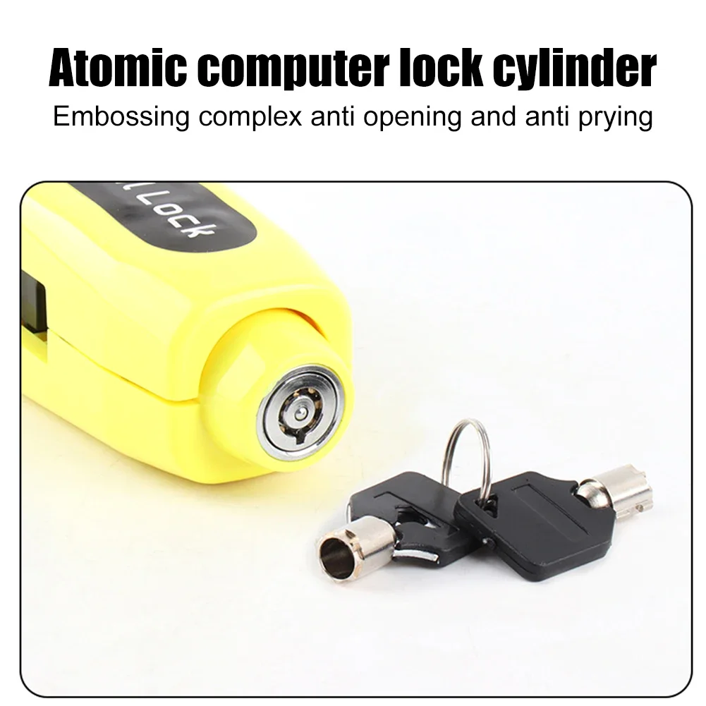 Замок на руль велосипеда скутера водонепроницаемый с защитой от ржавчины