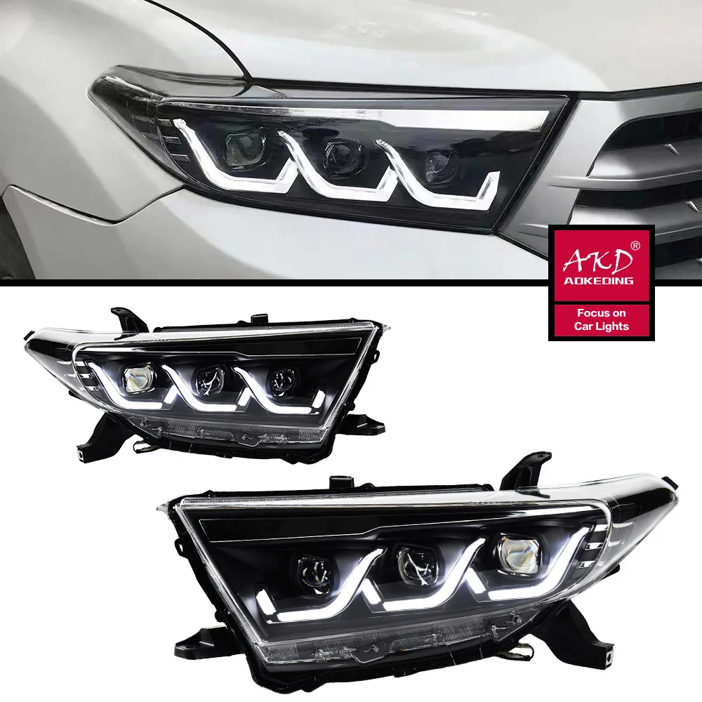 Автомобильные фары 2 шт. автозапчасти для Toyota Highlander Kluger 2012-2014