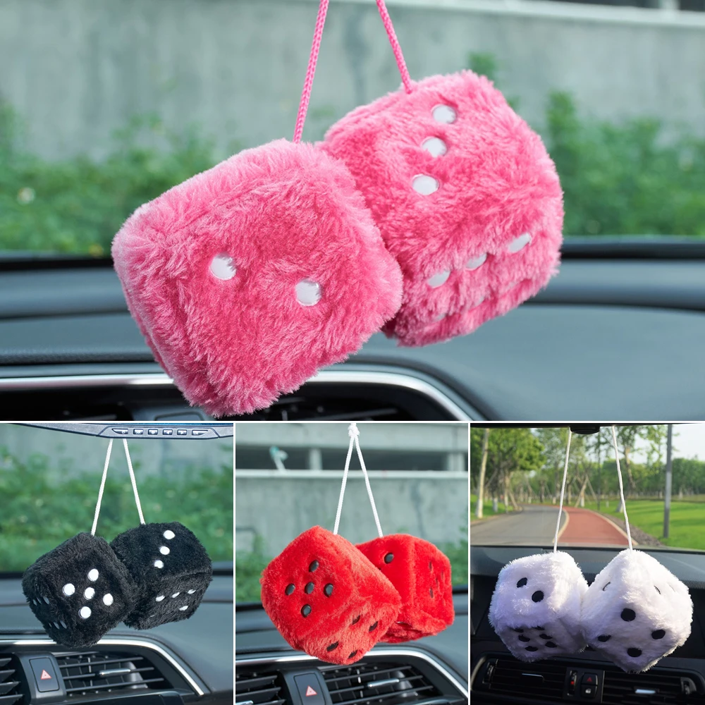 Auto Pendants Fuzzy Plush Dice	