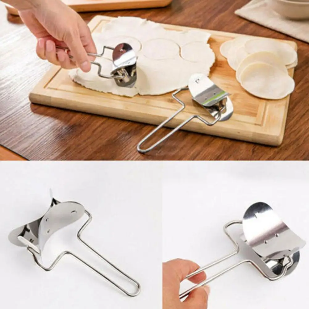 

1 PC Dumpling Wrapper Mold Steel Kitchen Gadgets Pastry Accessories Round Dumpling Maker Dough Cutting Tool Portable