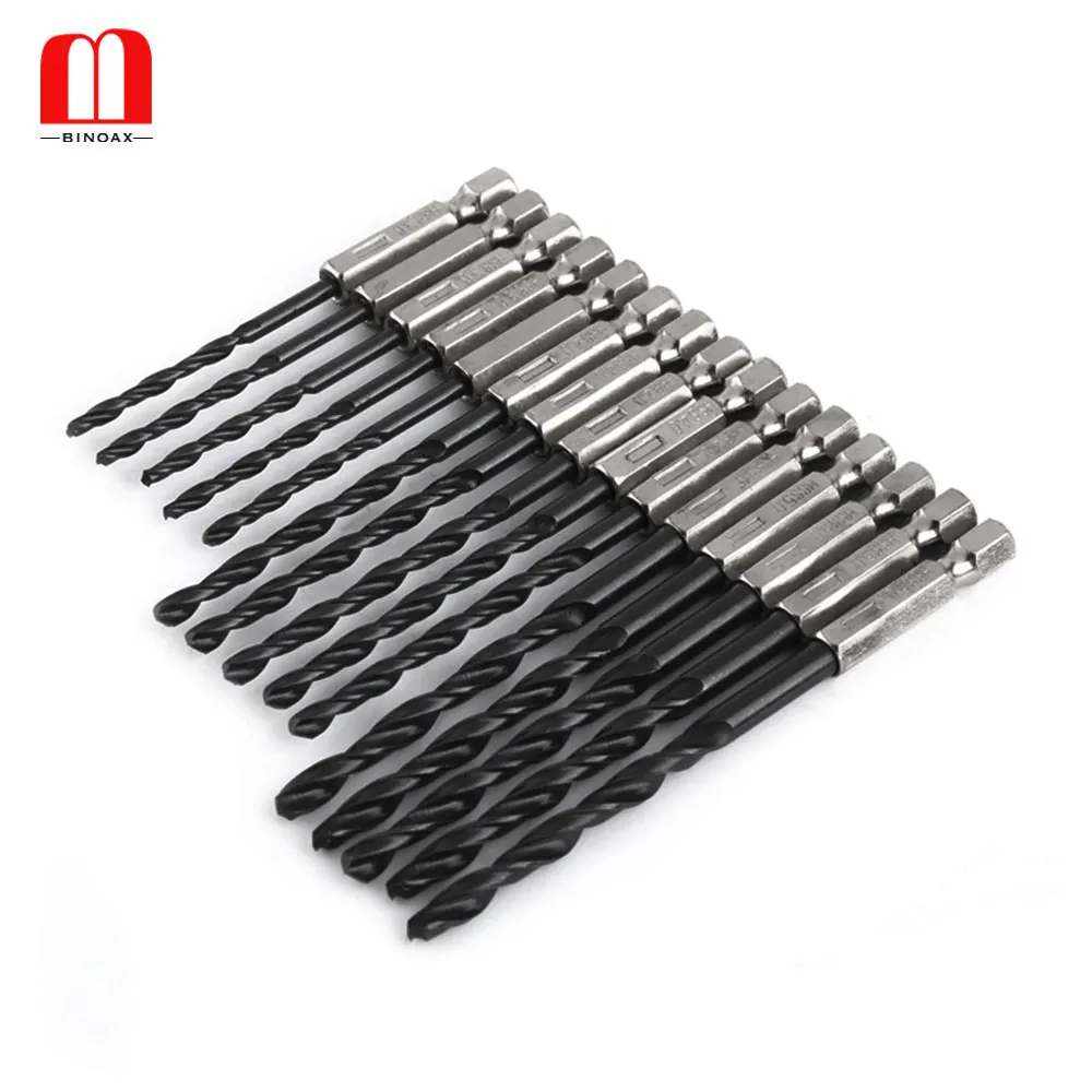 

BINOAX 15 шт. набор спиральных сверл нитрирование HSS быстрая замена 1/4 "шестигранный хвостовик 3/4/5 мм