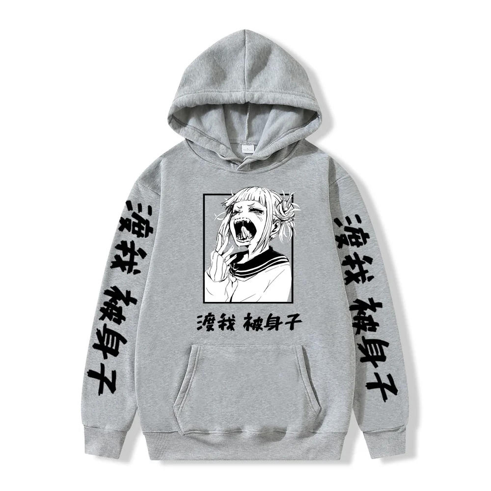 

My Hero Academia Character Himiko Toga Bakugou Katsuki Hoodie Anime Printed Hip Hop Streetwear Men Casual Sweatshirt