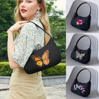 underarm bags women fashion tote bag pouch shopping case shoulder bags butterfly print messenger bag key storage purse handbag