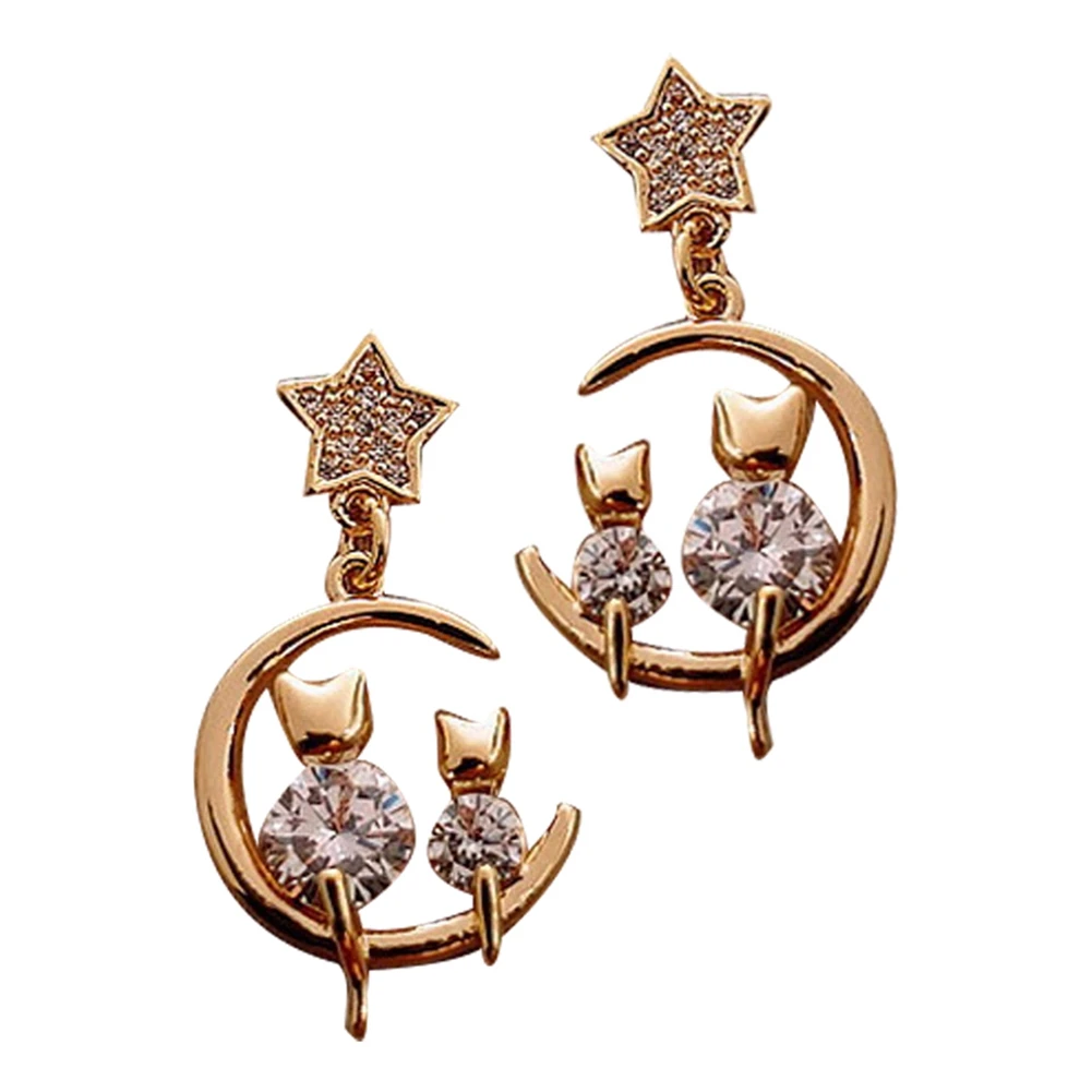 

Tassel Stud Earrings Geometric Irregular Girl Fashion Stud Earrings (Cat Style)