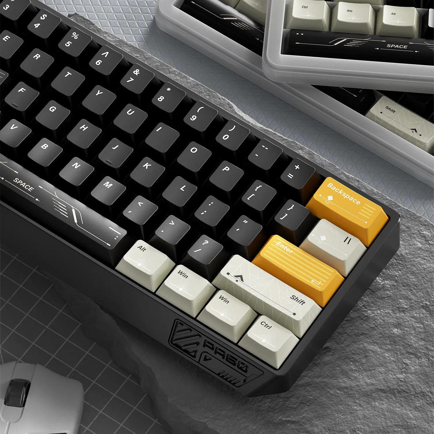 Фото Набор кейкапов PIIFOX для магнитных клавиатур 61/68%: кастомные Cherry PBT, Wooting, Artisan Point. Игровой аксессуар. №1