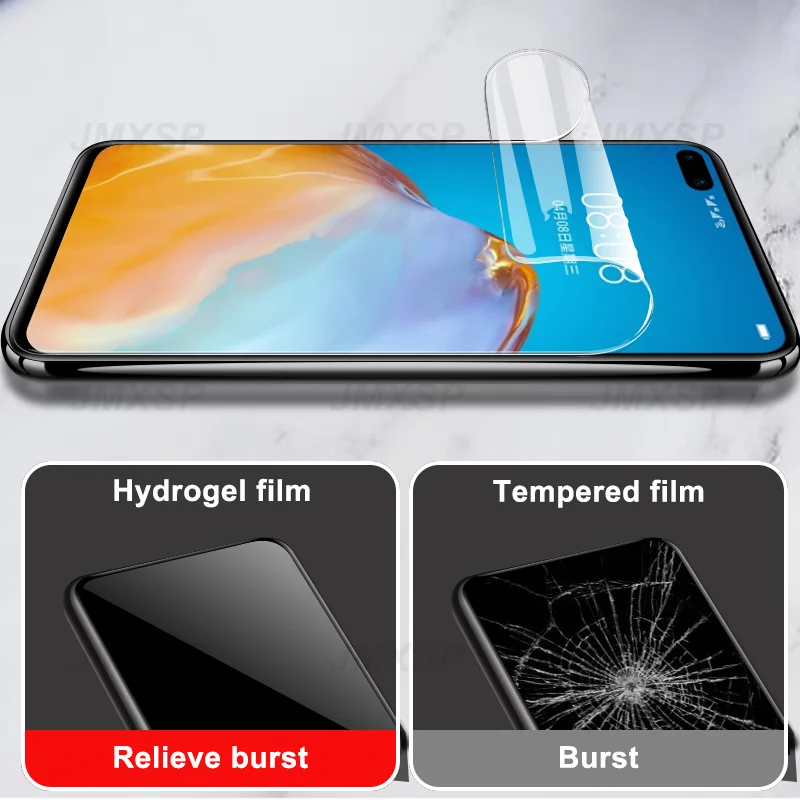 3Pcs Hydrogel Film For Huawei P50 P40 P30 P20 Pro Screen Protector on For Huawei P40 P30 P20 P10 Lite P Smart Z Protective Film images - 6