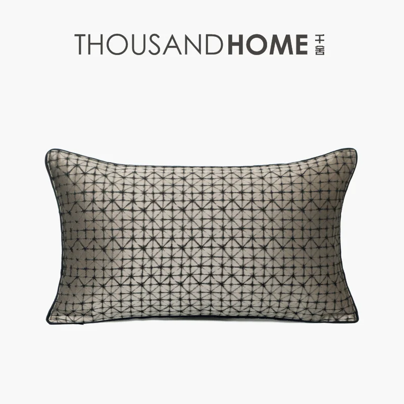

Deep Gray High-Density Jacquard Slik-like Cushions Cover Living Room Sofa Bed Decorations Affordable Luxury Arabian Style