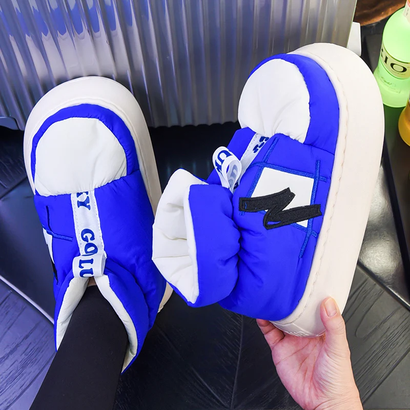 

Winter Cotton slippers cotton bootswear anti-skid waterproof plush warm snow boots thick soled cotton shoes winter men's style