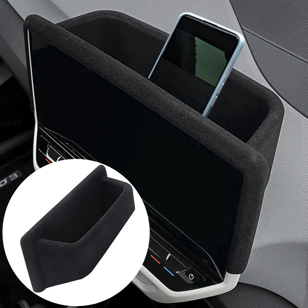 

Задняя коробка для хранения приборной панели для VW ID.4 2021-2022, органайзер из АБС-пластика, Флокированный лоток для автомобильных телефонов, очков, ID4