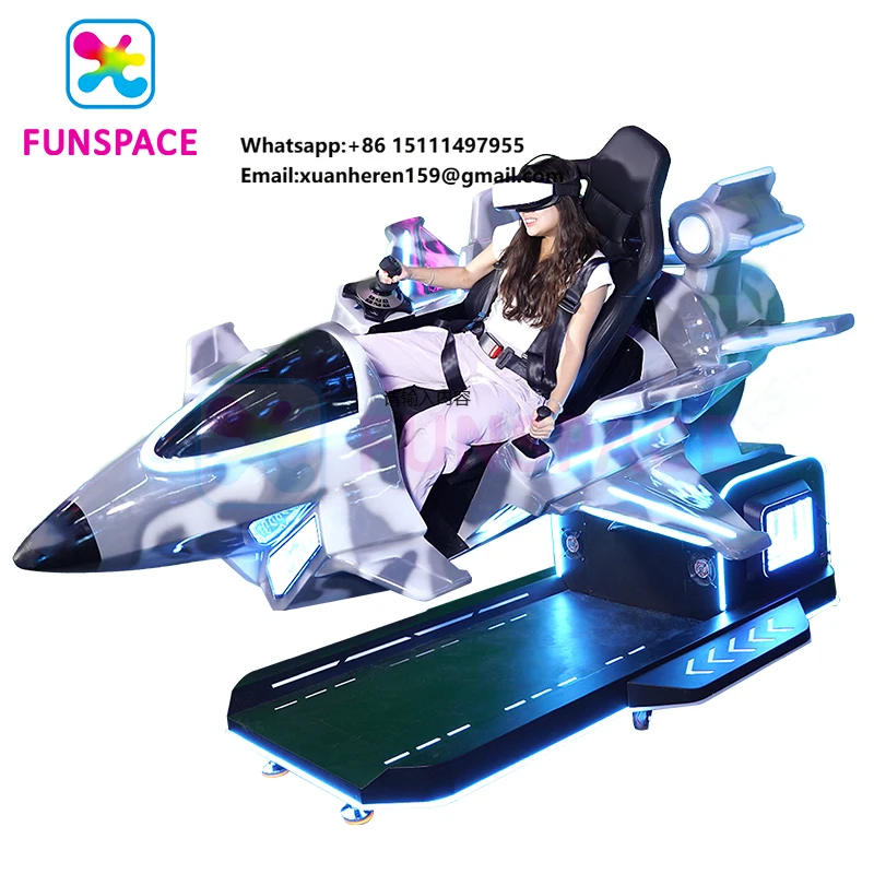 Фото Оптовая продажа VR-оборудования Funspace Factory: 9D VR-симулятор полетов и стрельбы, игровой автомат виртуальной реальности «Самолет» №1