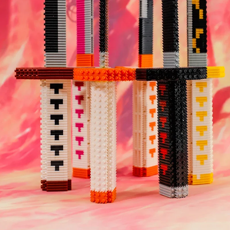 Конструктор Клинок-убийца демонов японская катана миниатюрные блоки игрушки в