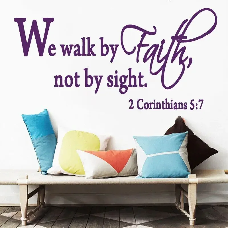Съемные кухонные настенные стикеры Walk By Faith обои виниловые наклейки для гостиной