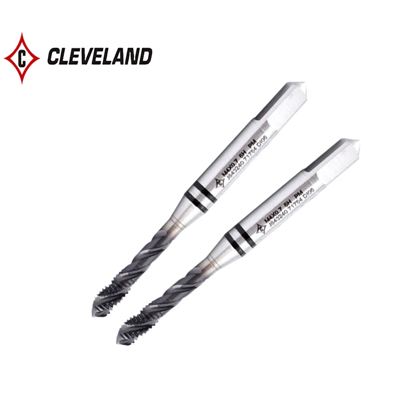 CLEVELAND HSS-PM со спиральным рифленым метчиком JP M2 M2.5 M3 M4 M5 M6 M8 M10 M12 M14 M16 Машинные