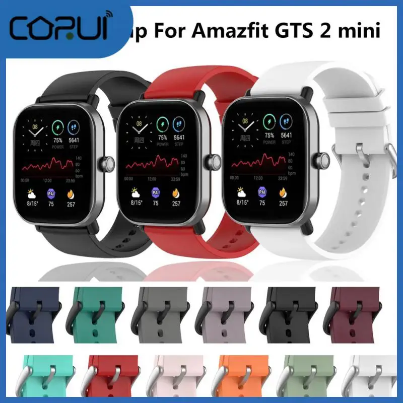 

Sweatproof Silicone Watch Band For Huami Amazfit Gts 2 Mini Replacement Strap Thickened Watch Strap Smart Watch Waterproof