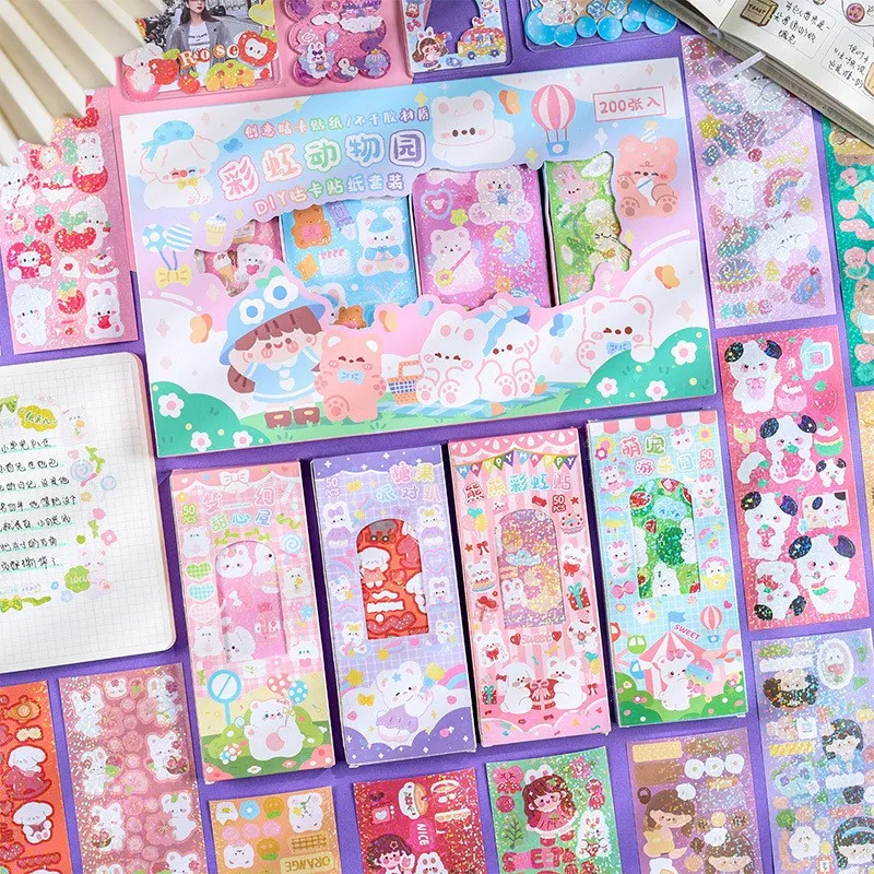 

50pcs Kawaii Junk Journal Stickers Decor Scrapbooking Lable Idol Kpop Stationery Postcards Kawaii Sticker Suppli