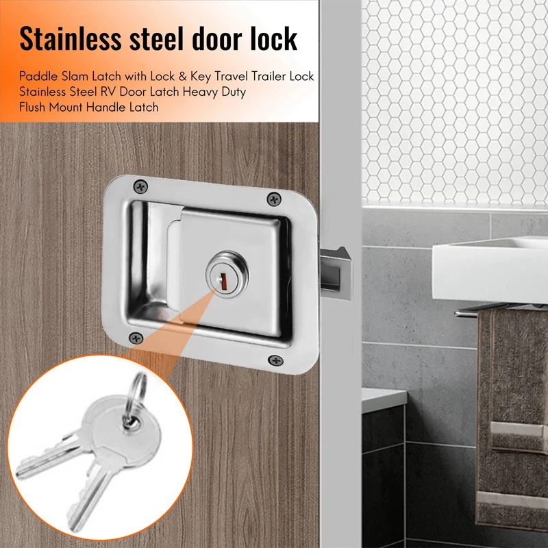 Лопастная защелка с замком и ключом дорожный замок для трейлера дверная из