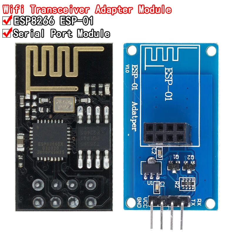Модуль беспроводного адаптера ESP8266, серия ESP8266, с Wi-Fi, 3,3 В, 5 В, Esp01, Breakout адаптеры, PCB, совместимые с arduino