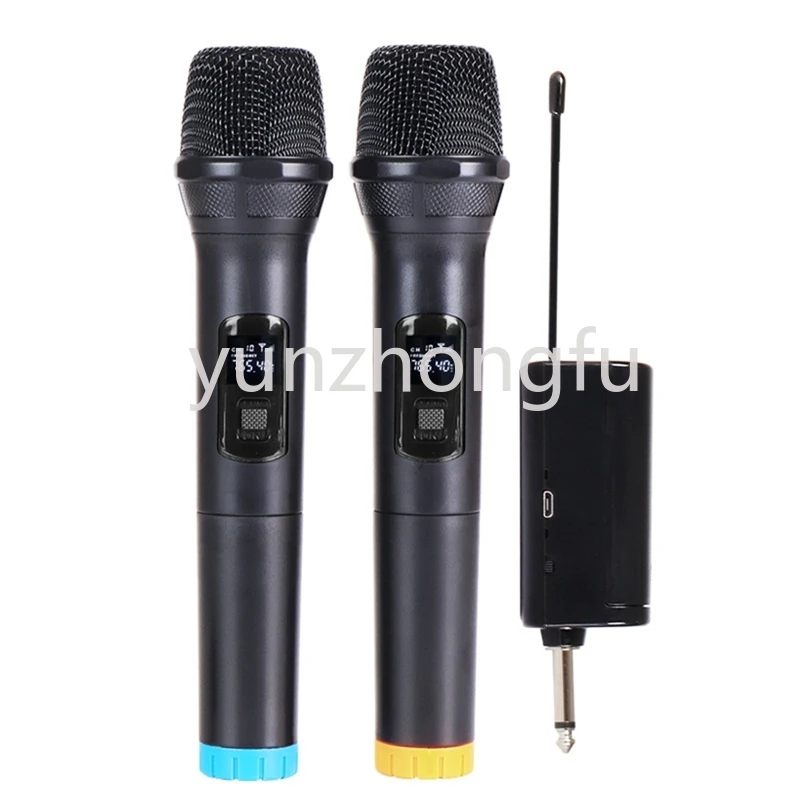 

Беспроводной микрофон, двойной ручной динамический караоке-приемник, перезаряжаемый микрофон, беспроводной микрофон