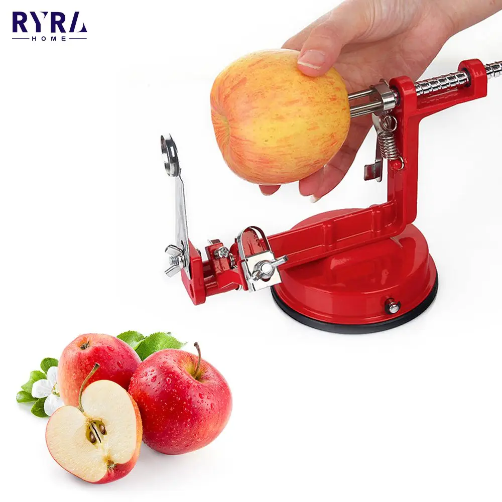

Креативная Овощечистка для фруктов 3 в 1, машина из нержавеющей стали для фруктов яблок, ручная машинка для нарезки фруктов, картофеля, яблок,...