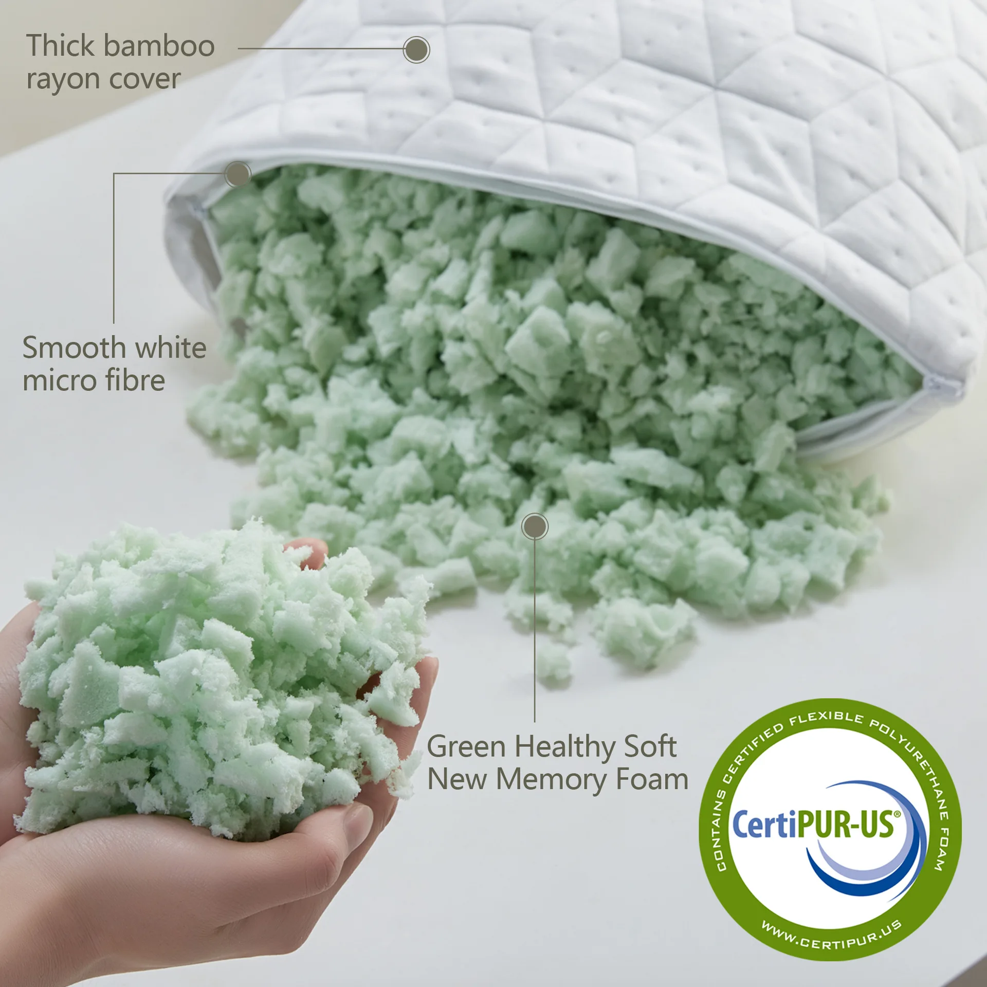 Подушка для кровати регулируемая подушка из пены с эффектом памяти