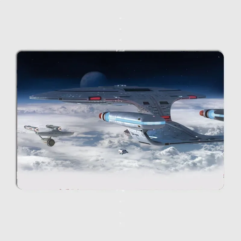 NCC 1701 D Металлическая вывеска Клубные барные пластины Настенная роспись Дизайн