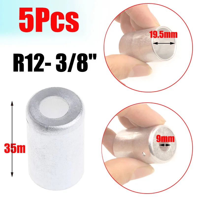 

R134A/R12 Алюминиевый обжимной наконечник для автоматического кондиционера, стандартный/ограниченный барьер, втулки для шлангов хладагента, 5 шт./упак.