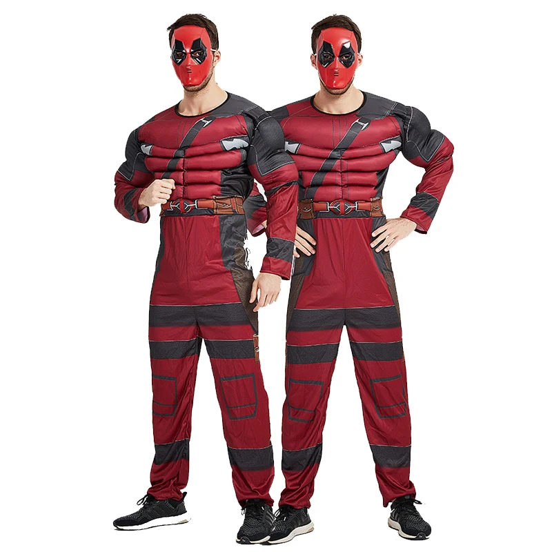 

165-185cm Adults Kids Anime Superhero Movie Hero Jumpsuit Mask Set Men Boys Halloween Cosplay Costumes Party Dresses Up Outfit