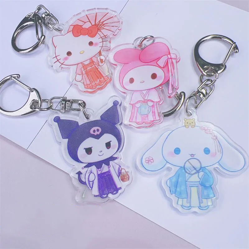 

Kawaii Sanrio плюшевый Хеллоу Китти моя мелодия Коричный курол мультфильм милый античный акриловый брелок Аниме Игрушки для девочек подарок