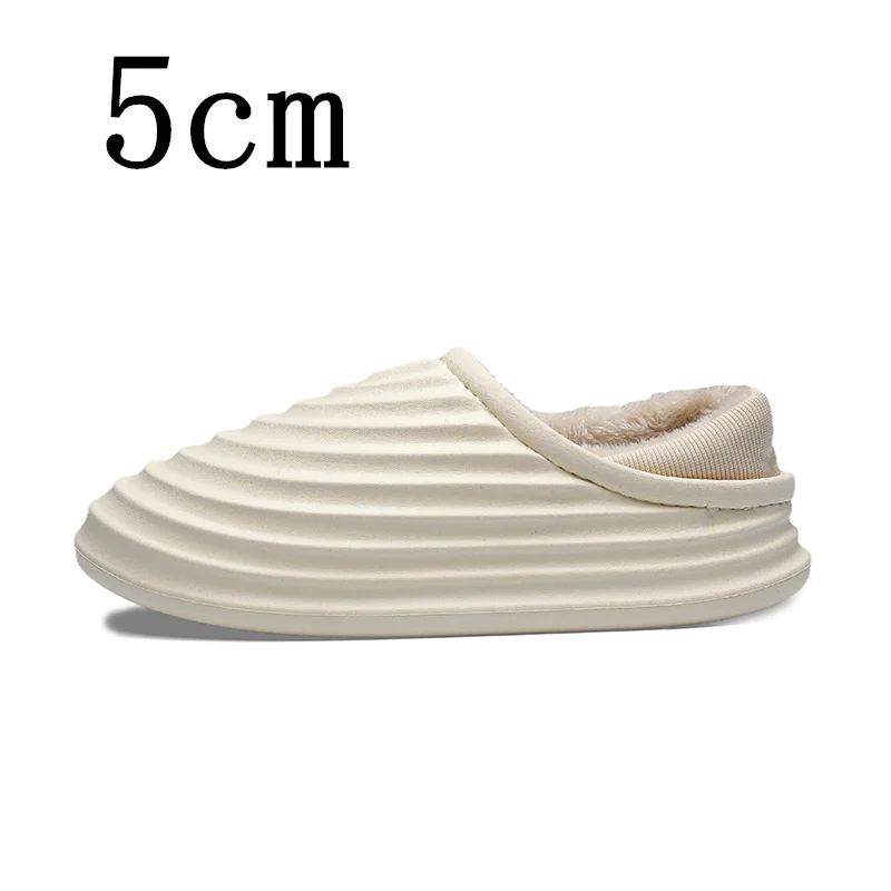 Women Home Slippers EVA Light Weight Waterproof Slippers Outdoor Warm Cotton Plush Soft Platform Shoes for Winter Dropshipping