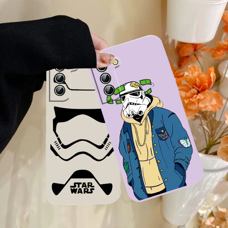 

Star Wars Characters Phone Case For Samsung Galaxy S10 S10e S20 S21 S22 Plus Lite Ultra FE 5G Liquid Rope Iuxury Silicone Soft