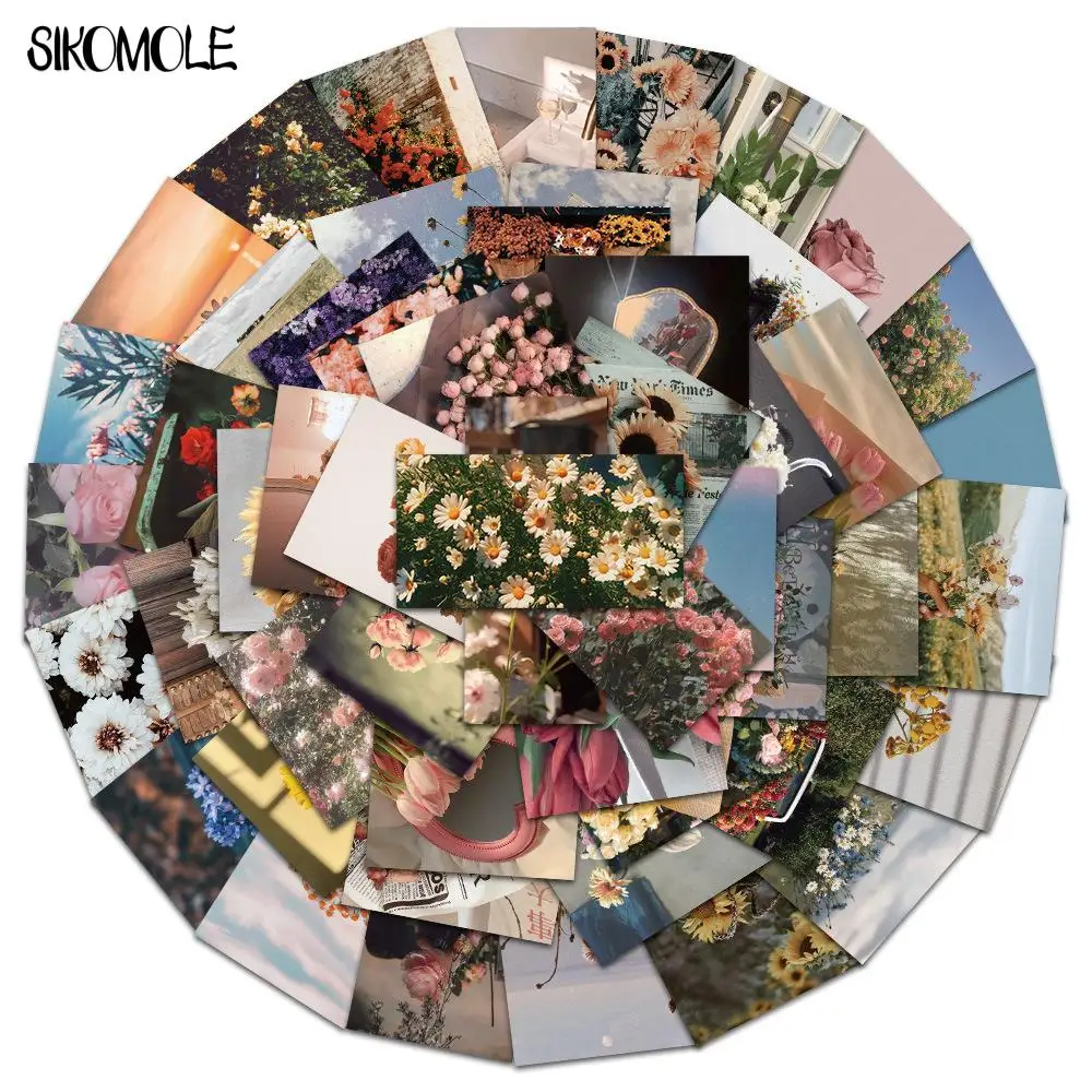 

10/30/52PCS Beautiful Sunflower Daisy Rose Art Stickers INS Style DIY Toy Skateboard Notebook Suitcase Decal Graffiti Sticker F5