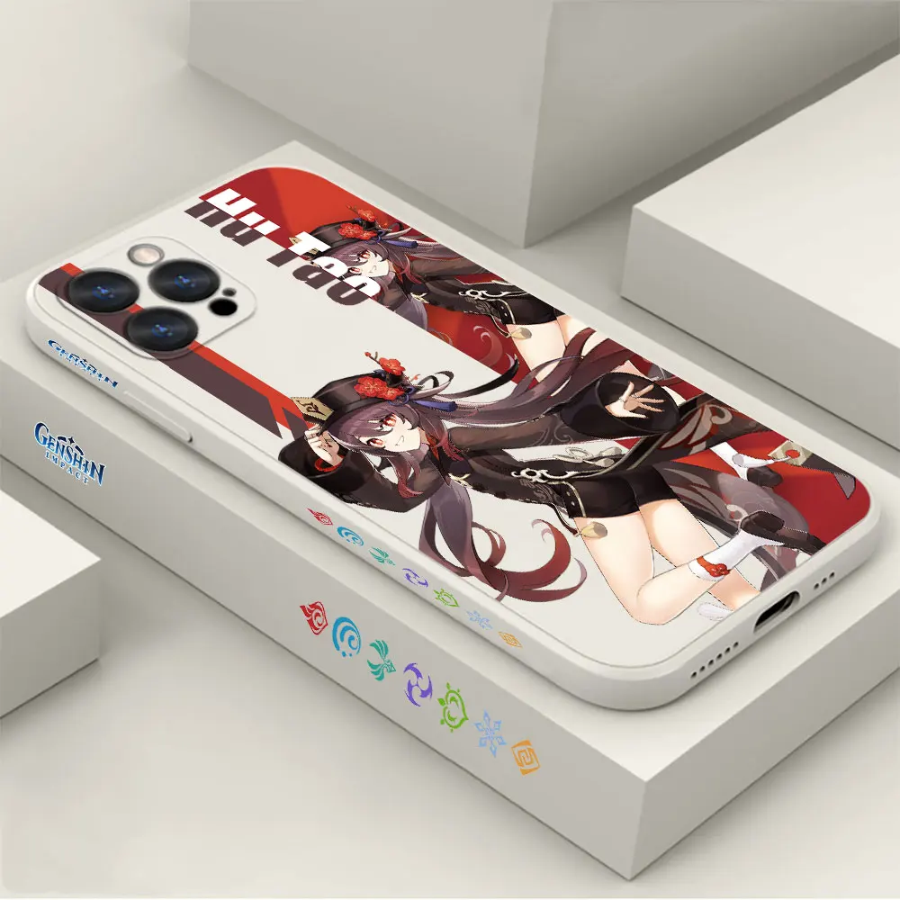 

Genshin Impact Hu Tao Klee Phone Case For Apple iPhone 14 13 12 11 Pro Max Mini X XS XR SE 7 8 6 6S Plus Colour Cover Funda Capa