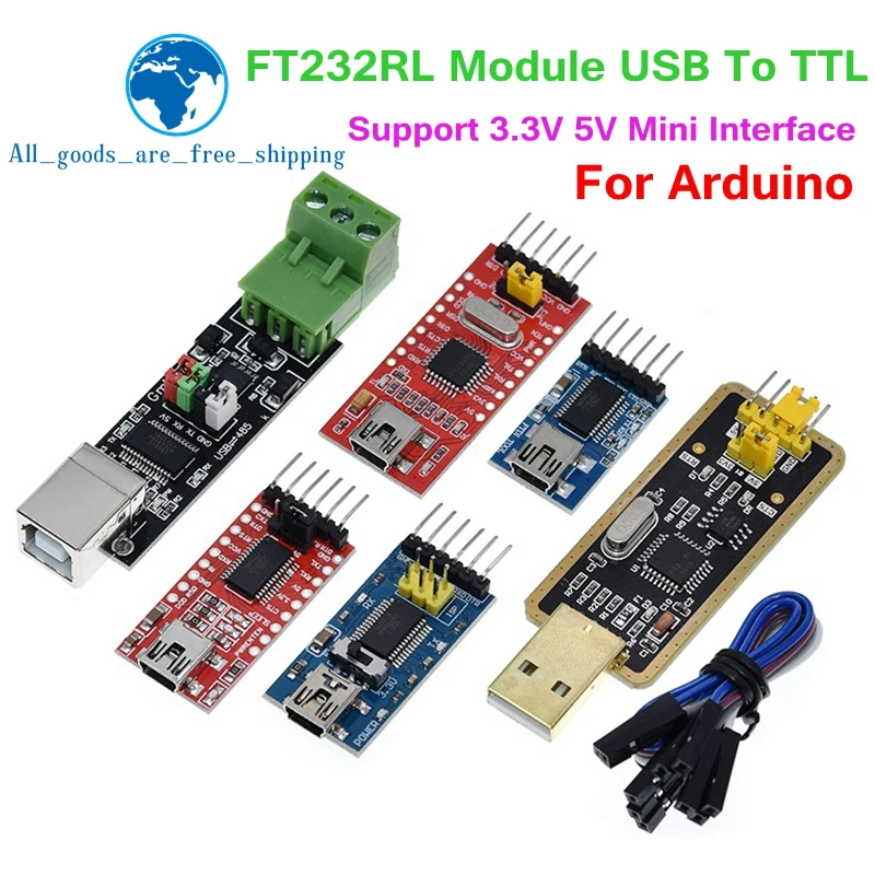 FT232BL FT232RL Базовая коммутационная плата FTDI FT232 USB к TTL 5V 3,3 V отладчик скачать кабель к последовательному адаптеру модуль для Arduino