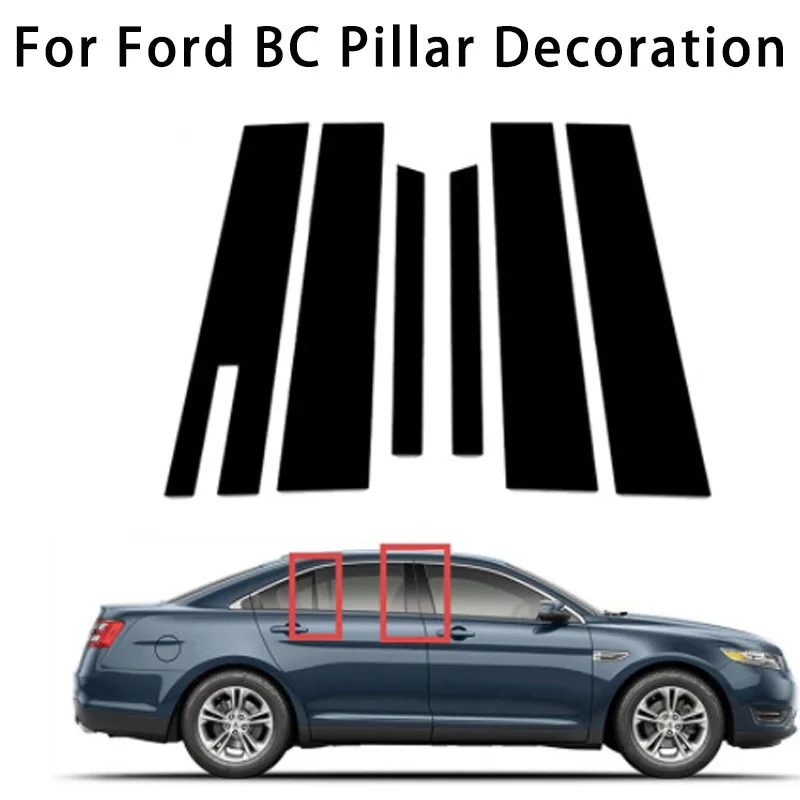 

For Ford Taurus 2010-2019 BC Pillar Middle Central Column PC Window Trim Decoration Protection Stickers Automotive supplies