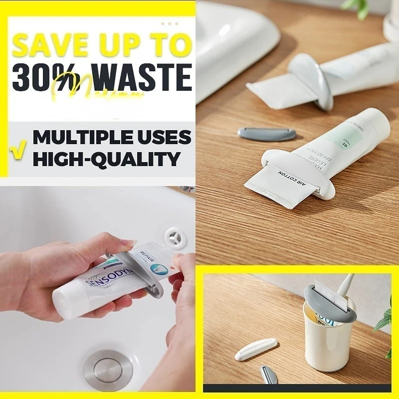 

3pcs Toothpaste Squeezer Squeeze Tooth Paste Tube Cosmetics Cleanser Extruder Toothpaste Dispenser Toothpaste Clip