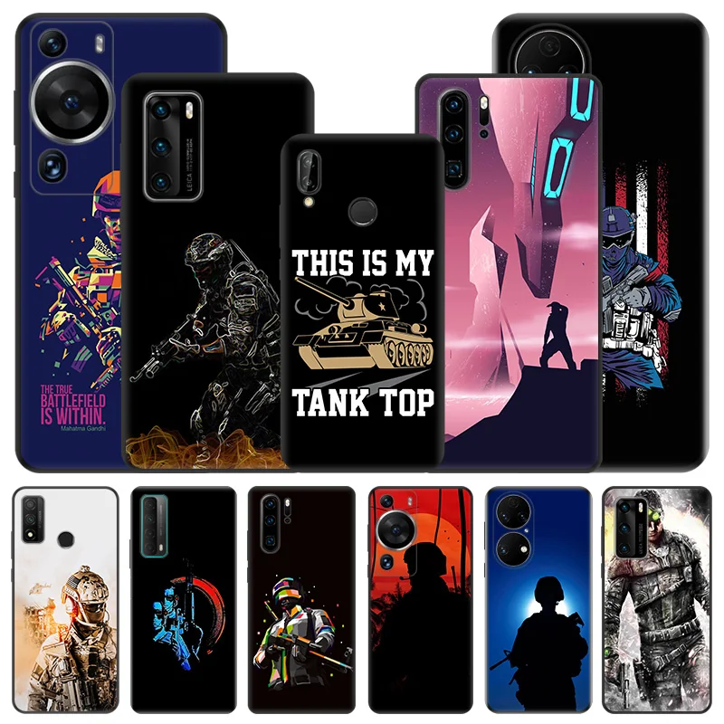 Чехол для телефона Motorola G200 One Fusion G30 G31 Huawei P20 P30 P40 Lite P-Smart Z iphone6 армейский солдат